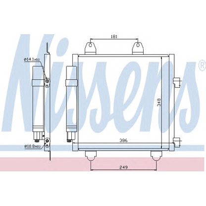 Photo Condenser, air conditioning NISSENS 94891