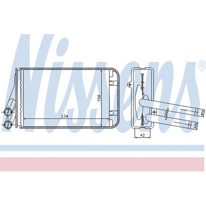 Foto Wärmetauscher, Innenraumheizung NISSENS 70229