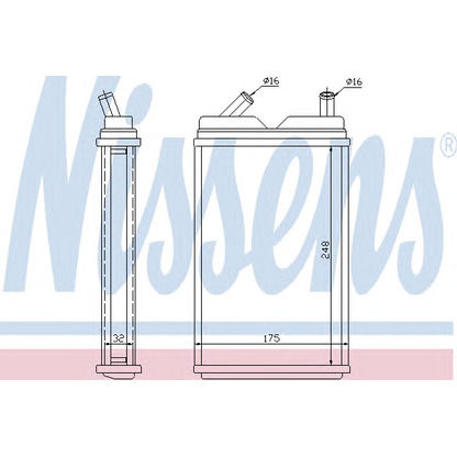 Photo Heat Exchanger, interior heating NISSENS 73624