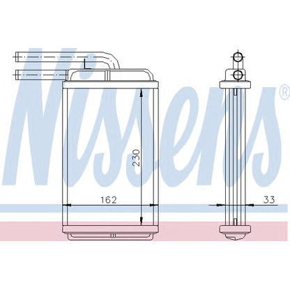 Photo Heat Exchanger, interior heating NISSENS 72654