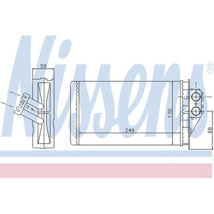 Photo Heat Exchanger, interior heating NISSENS 72944