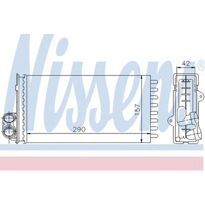 Photo Heat Exchanger, interior heating NISSENS 73356