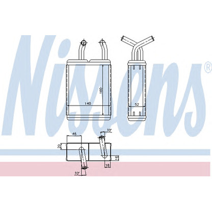 Foto Radiador de calefacción NISSENS 73452