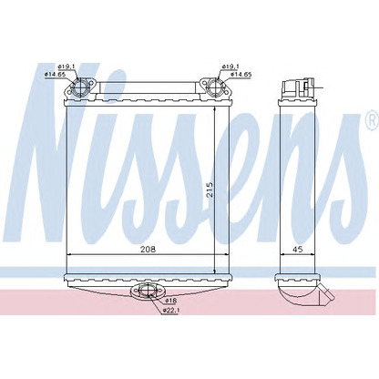 Photo Heat Exchanger, interior heating NISSENS 72001