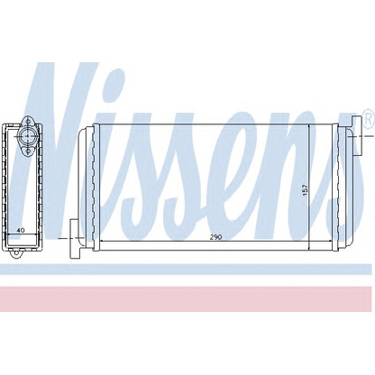 Photo Heat Exchanger, interior heating NISSENS 72002