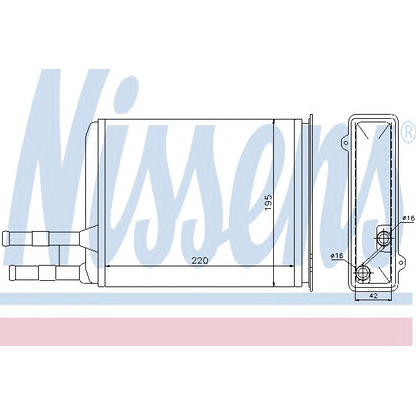 Photo Heat Exchanger, interior heating NISSENS 73984