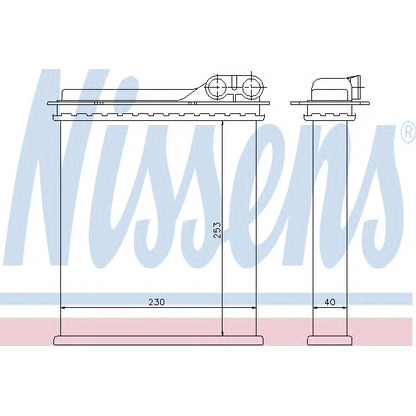 Foto Scambiatore calore, Riscaldamento abitacolo NISSENS 73363