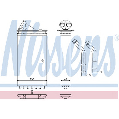 Foto Scambiatore calore, Riscaldamento abitacolo NISSENS 72655