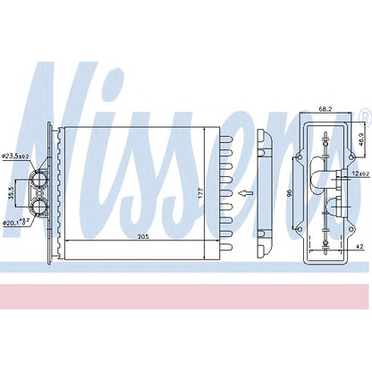 Photo Heat Exchanger, interior heating NISSENS 72657