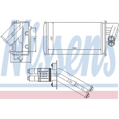 Photo Heat Exchanger, interior heating NISSENS 73368