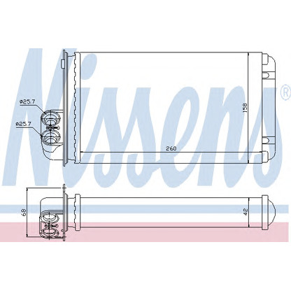 Photo Heat Exchanger, interior heating NISSENS 73255