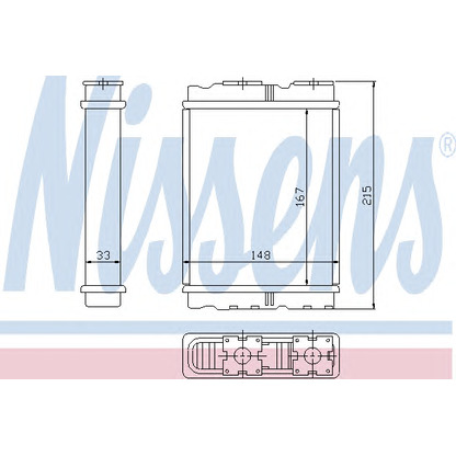 Photo Heat Exchanger, interior heating NISSENS 72050