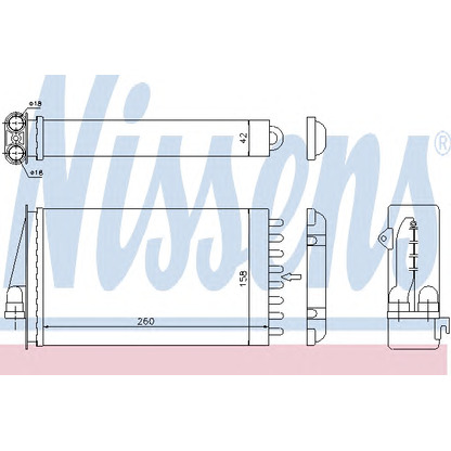 Foto Radiador de calefacción NISSENS 70015