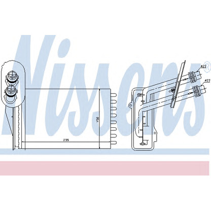 Photo Heat Exchanger, interior heating NISSENS 73850