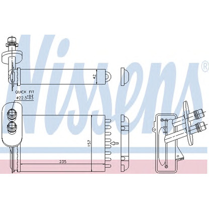 Photo Heat Exchanger, interior heating NISSENS 73921