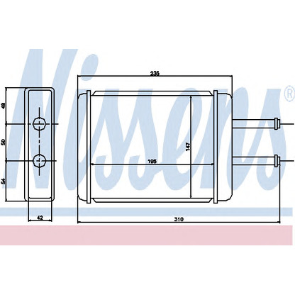 Photo Heat Exchanger, interior heating NISSENS 77506