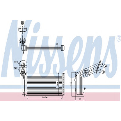 Photo Heat Exchanger, interior heating NISSENS 73973