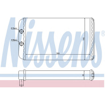 Photo Heat Exchanger, interior heating NISSENS 73986