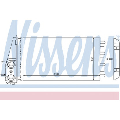 Photo Heat Exchanger, interior heating NISSENS 72945