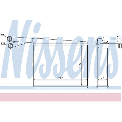 Foto Scambiatore calore, Riscaldamento abitacolo NISSENS 72043