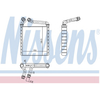 Photo Heat Exchanger, interior heating NISSENS 73979