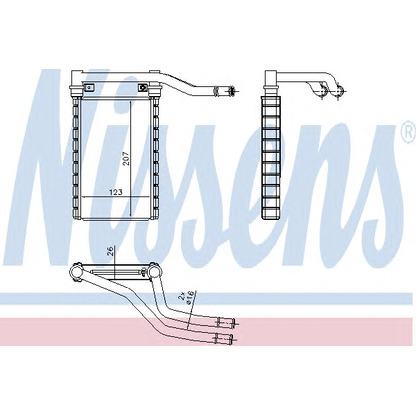 Фото Теплообменник, отопление салона NISSENS 73991