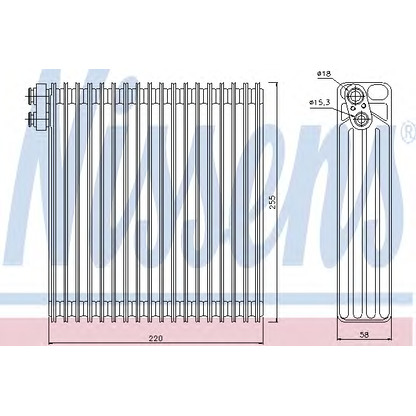 Foto Evaporador, aire acondicionado NISSENS 92283