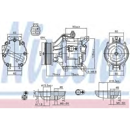 Foto Compressore, Climatizzatore NISSENS 890036