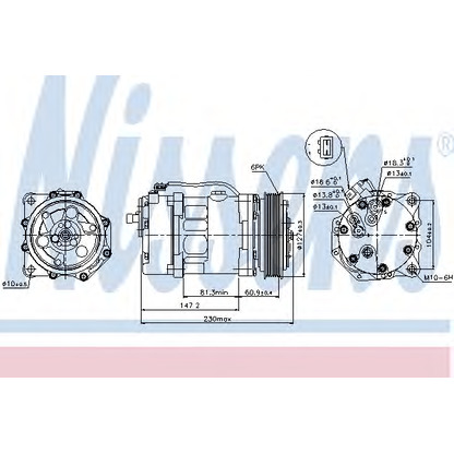 Foto Compresor, aire acondicionado NISSENS 89044