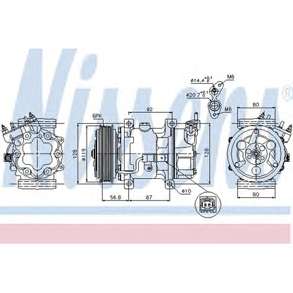 Foto Compresor, aire acondicionado NISSENS 89053