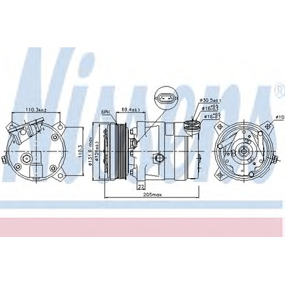 Foto Compresor, aire acondicionado NISSENS 89058