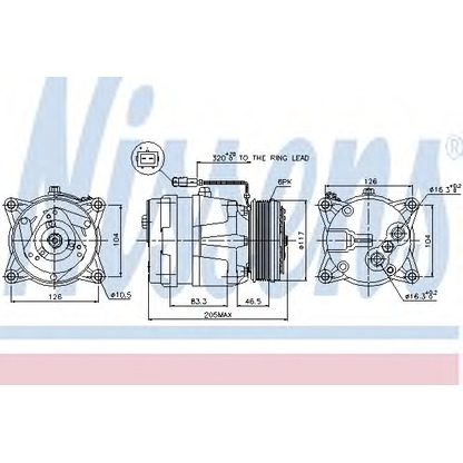 Foto Compresor, aire acondicionado NISSENS 89060