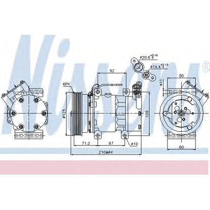 Foto Compressore, Climatizzatore NISSENS 89064