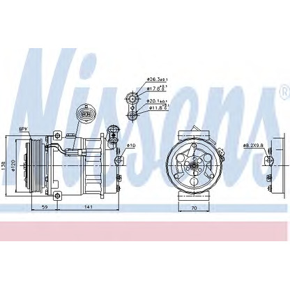 Foto Compressore, Climatizzatore NISSENS 89124