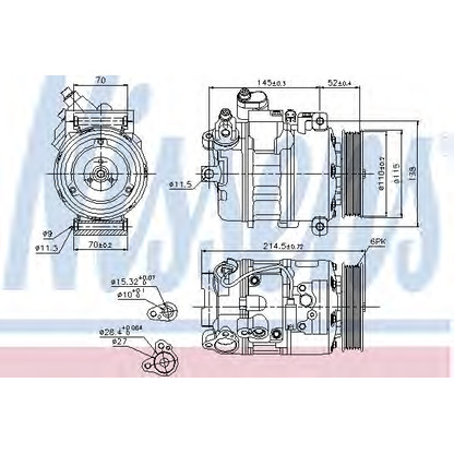 Foto Compresor, aire acondicionado NISSENS 89214