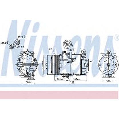 Foto Compressore, Climatizzatore NISSENS 89215