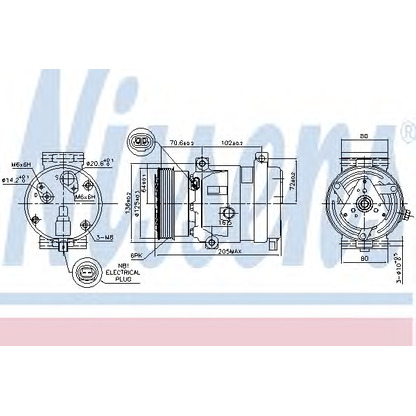 Foto Compressore, Climatizzatore NISSENS 89218