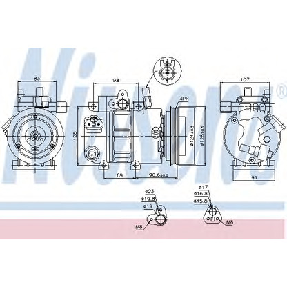 Photo Compressor, air conditioning NISSENS 89273