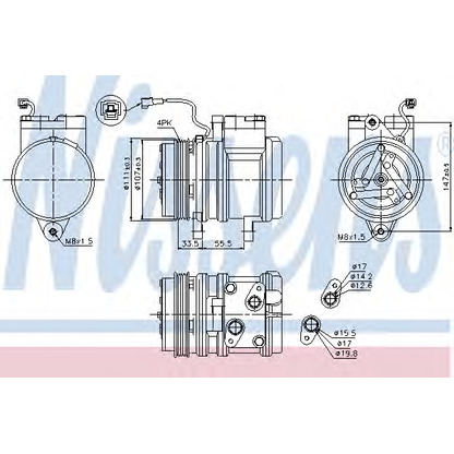 Foto Compresor, aire acondicionado NISSENS 89275