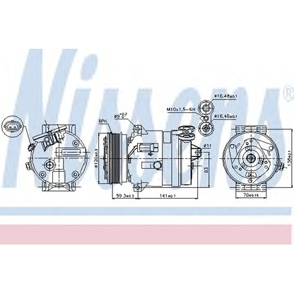 Foto Compressore, Climatizzatore NISSENS 89284