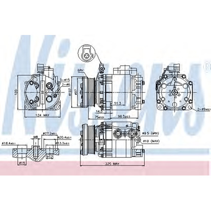 Foto Compresor, aire acondicionado NISSENS 89354