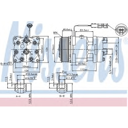 Foto Compresor, aire acondicionado NISSENS 89459