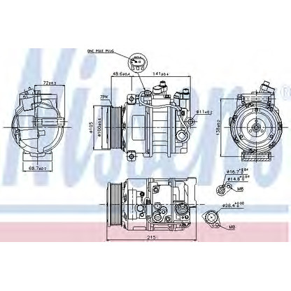 Foto Compresor, aire acondicionado NISSENS 89520