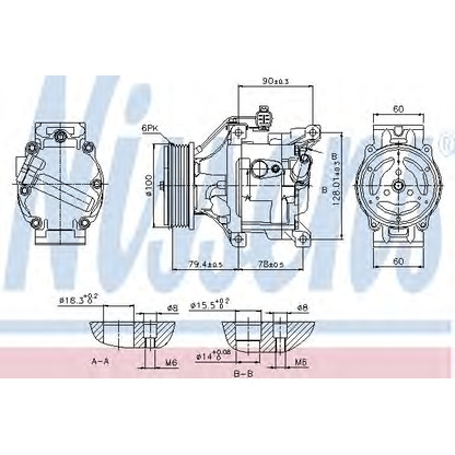 Foto Compresor, aire acondicionado NISSENS 89530