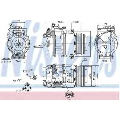 Photo Compressor, air conditioning NISSENS 89574