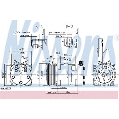 Foto Compresor, aire acondicionado NISSENS 89612