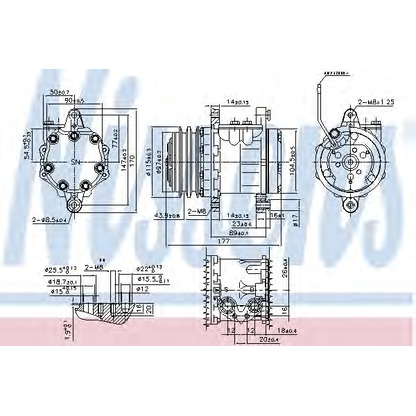 Foto Compressore, Climatizzatore NISSENS 89691