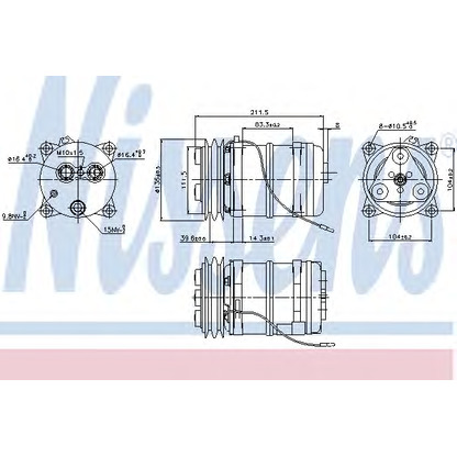 Foto Compresor, aire acondicionado NISSENS 899914