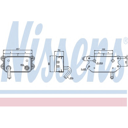 Foto Radiador de aceite, aceite motor NISSENS 90580