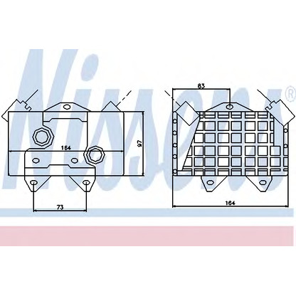 Foto Radiador de aceite, aceite motor NISSENS 90597